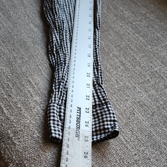 John Varvatos Black White Gingham Button Down Shirt Men’s Designer - Picture 7 of 11